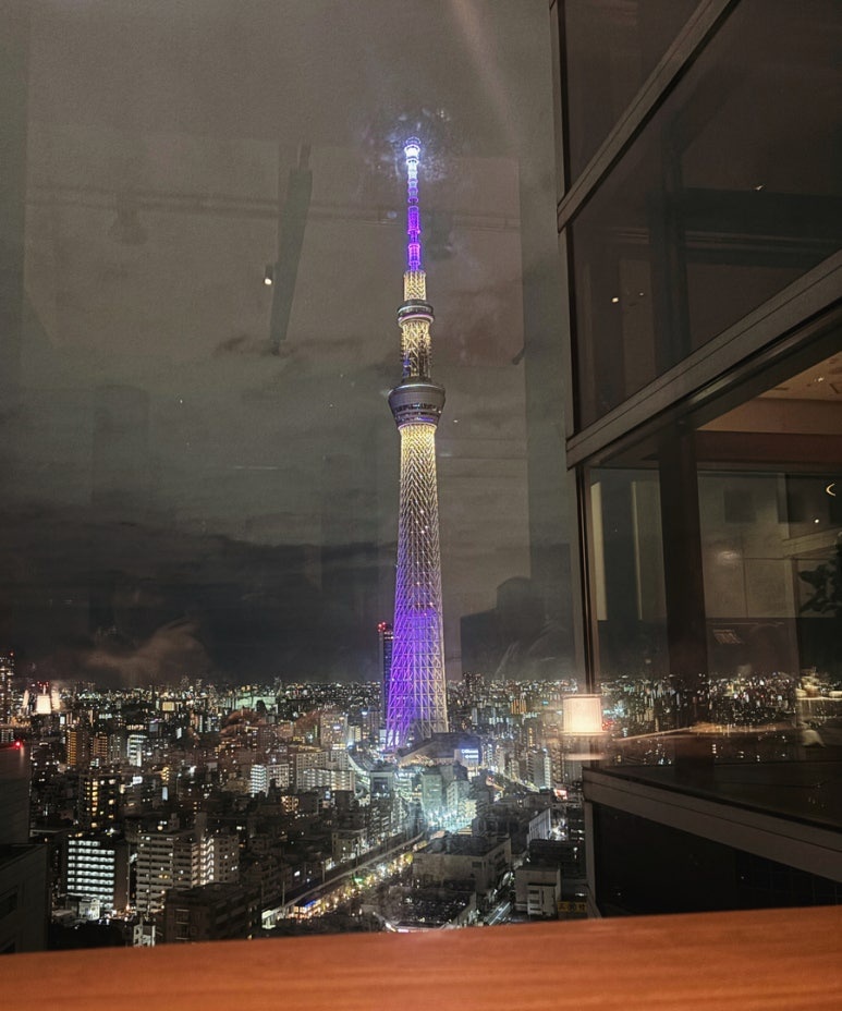 アサヒスカイルームから見たスカイツリー