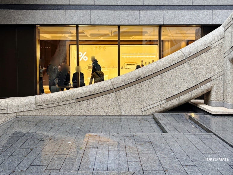 Outdoor terrace area in front of %Arabica B1 at Azabudai Hills