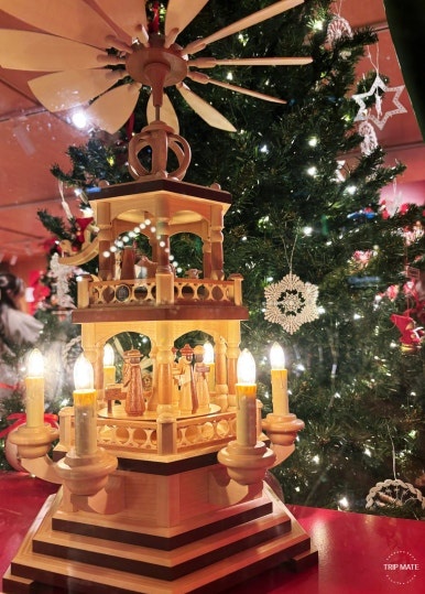 Käthe Wohlfahrt booth Christmas decorations