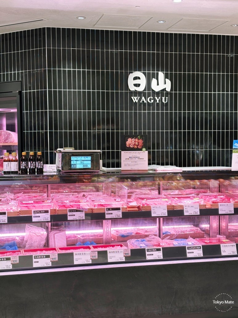 麻布台ヒルズの日山WAGYUの和牛売り場