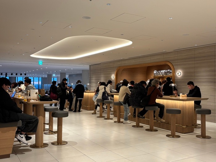 Interior panoramic view of the 34F Sky Room cafe