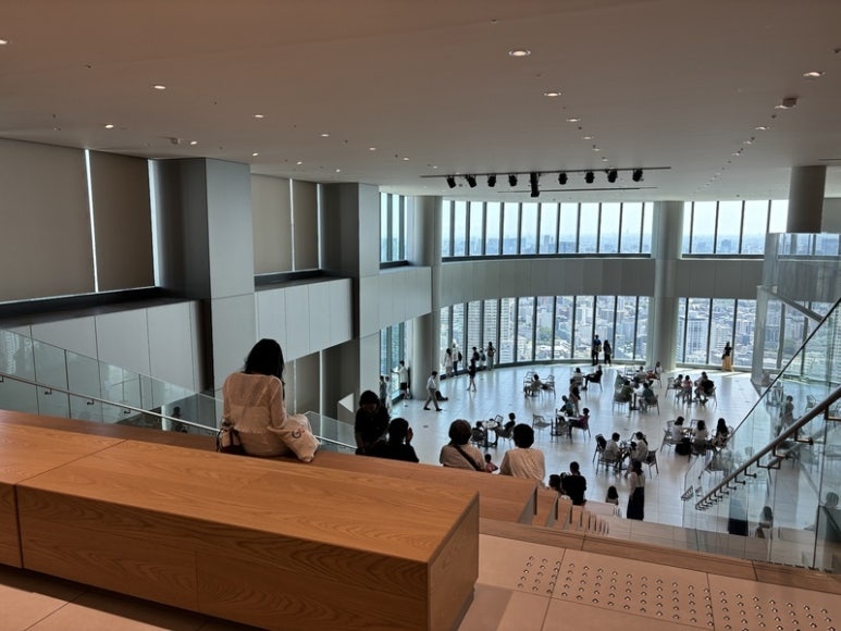 Sky Room staircase seating with Tokyo Tower view