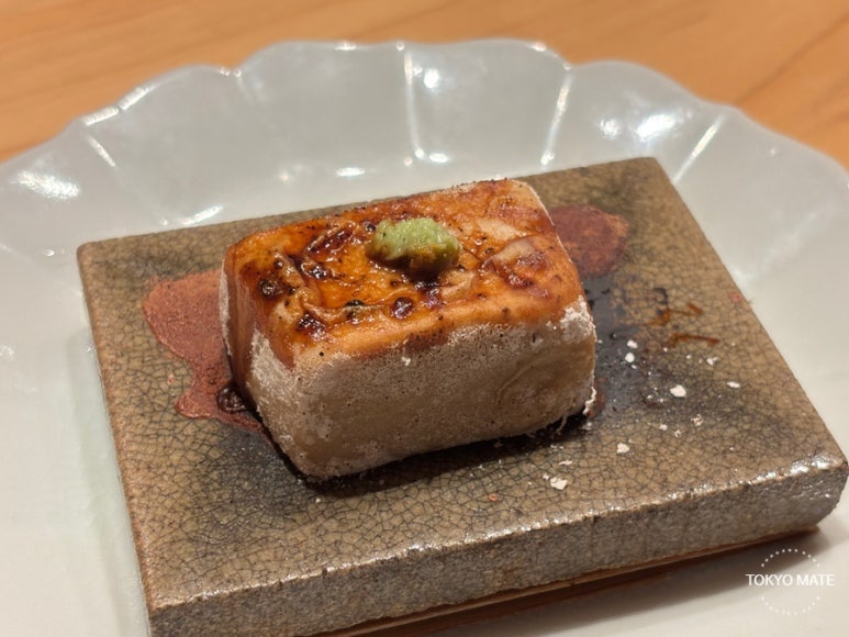 Sushi Azabu grilled sesame tofu goma dofu yaki
