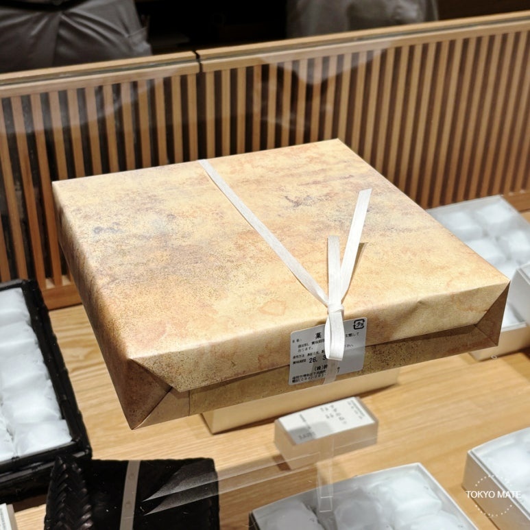 Suzukake wagashi gift packaging at Azabudai Hills