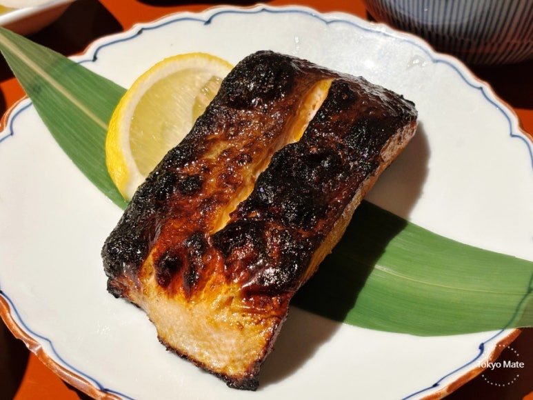 Salmon miso-marinated grilled fish
