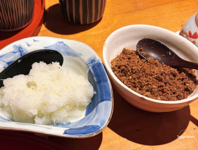 Takishita house-made furikake and grated daikon