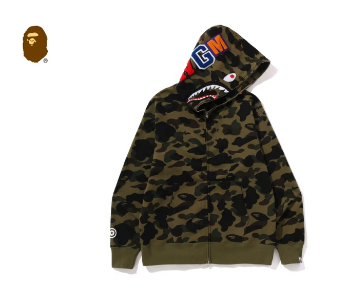 BAPE 1ST Camo shark full zip hoodie