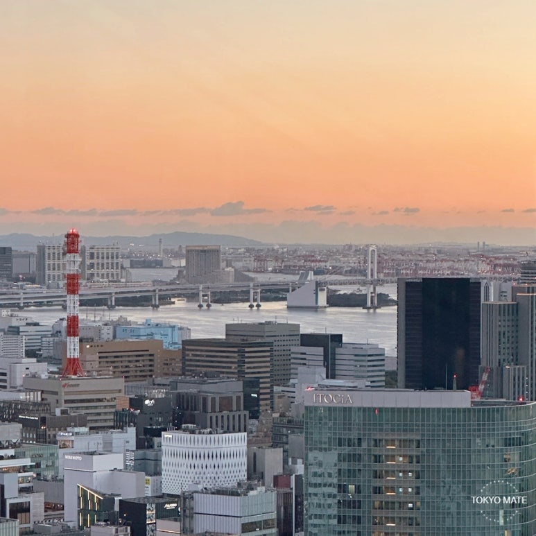 Caretta Shiodome SKY VIEW blue hour Tokyo Bay night view