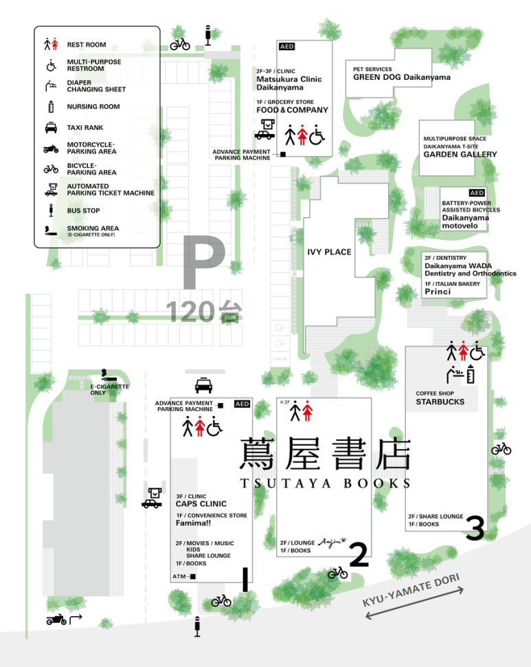 Daikanyama Tsutaya Bookstore map