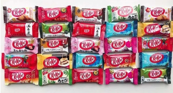 Japan regional limited edition KitKat flavors map