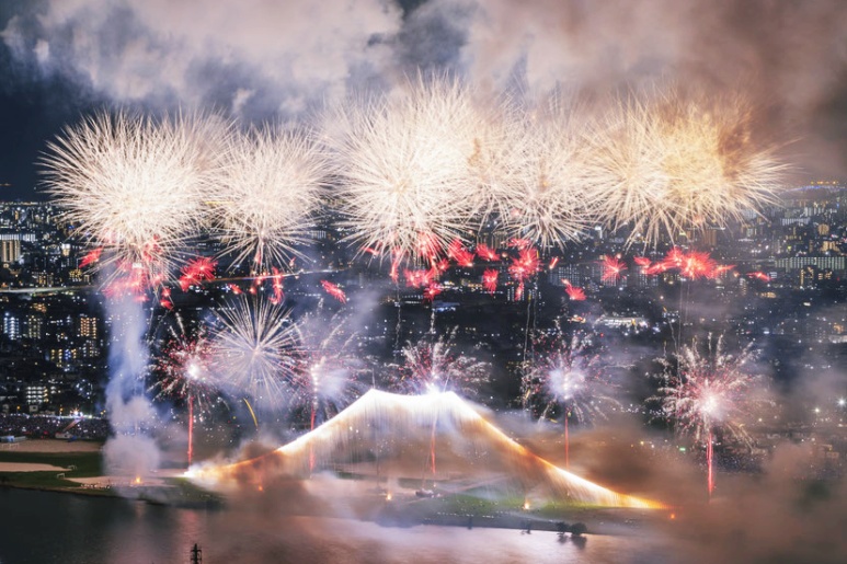 Guinness World Records certified Edogawa Mt. Fuji set-piece firework