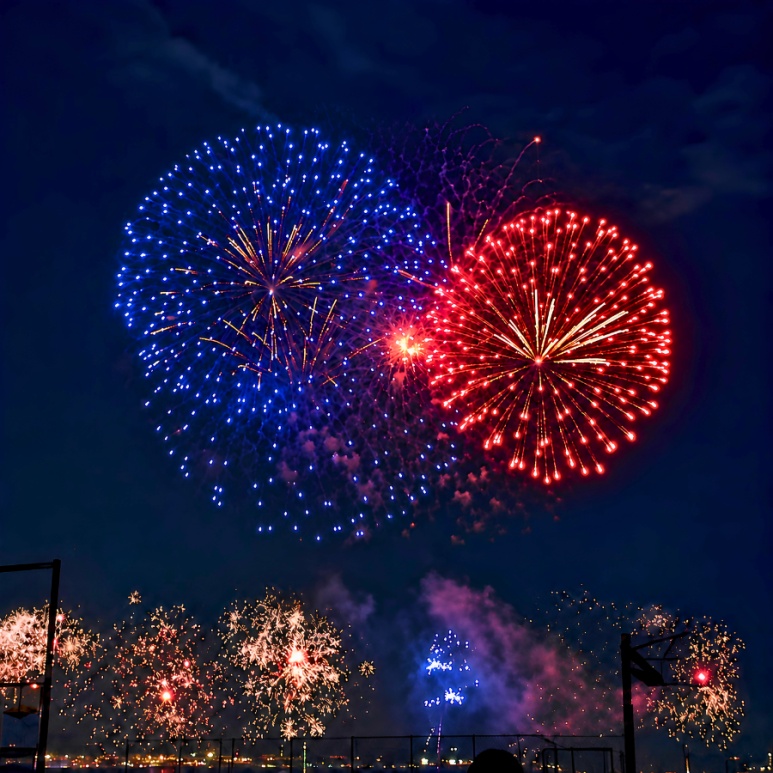 Watching Edogawa Ward Fireworks from Shinozaki Park