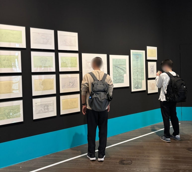 Evangelion: 3.0+1.0 key animation display at Evangelion 30th Anniversary Exhibition