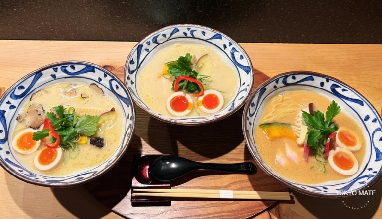 Ginza Kagari menu comparison: Truffle, Original, and Shoyu Tori Paitan Soba