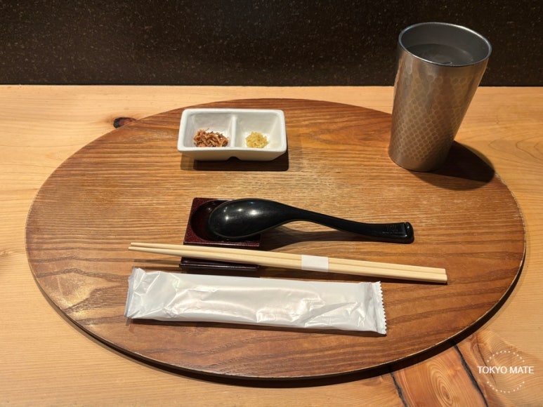 Ginza Kagari ramen side toppings