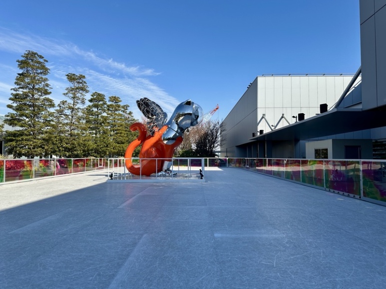 Christmas ice rink at the Ginza Six rooftop garden