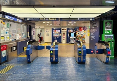 Tokyo Monorail boarding area at Haneda Airport