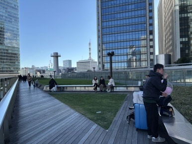 KITTE Garden view of Tokyo Station buildings