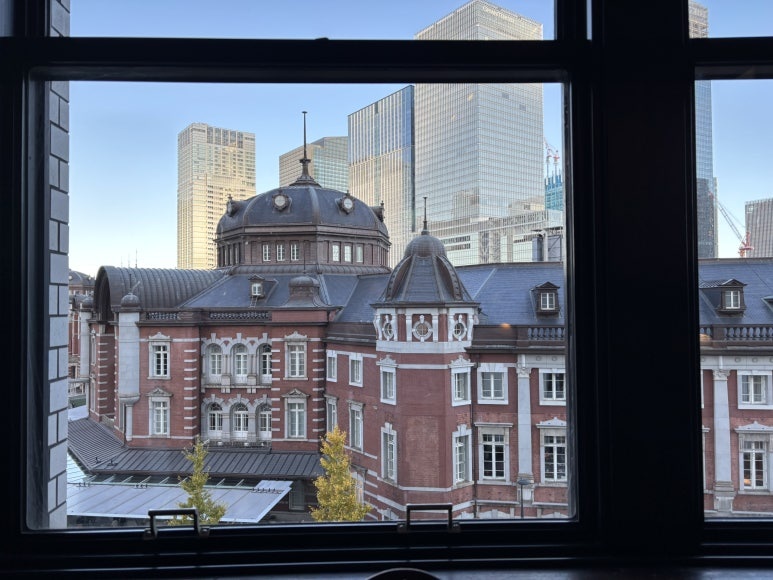 Tokyo Station view from the Post Office Director's room window