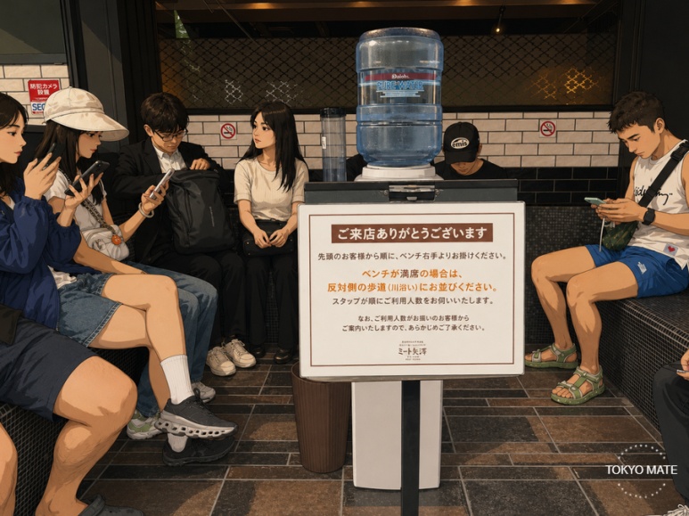 Meat Yazawa Gotanda on-site waiting method notice