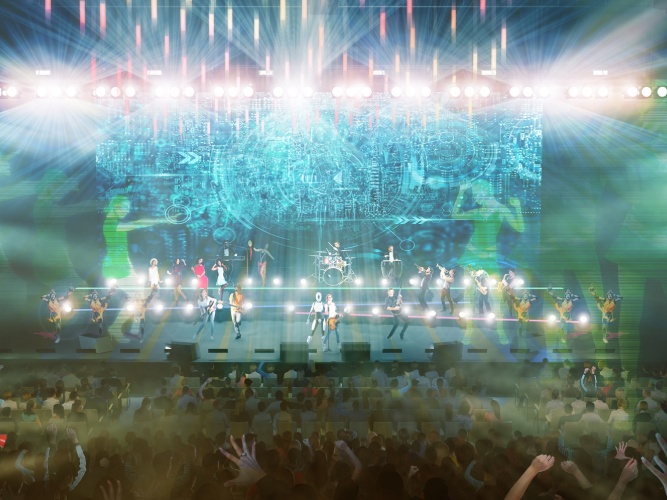MoN Takanawa basement Box1000 performance hall LED theater rendering