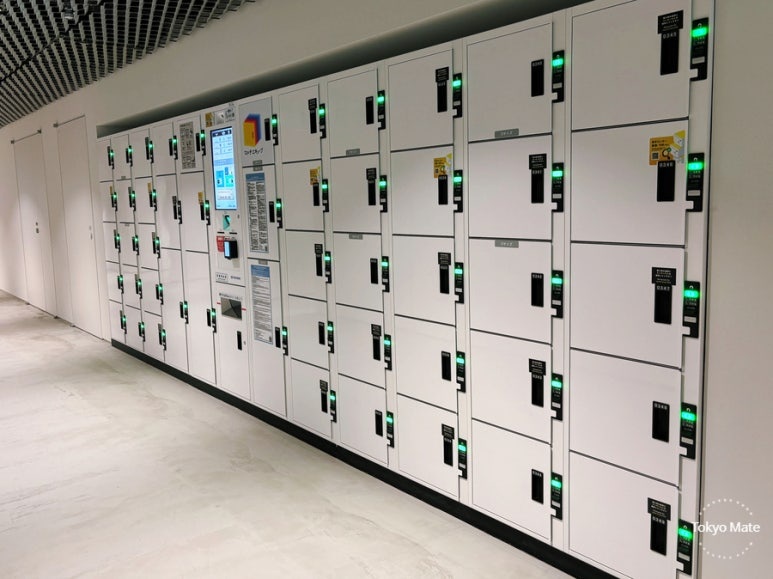 MoN Takanawa coin lockers on 2F, 3F, 5F, and basement levels
