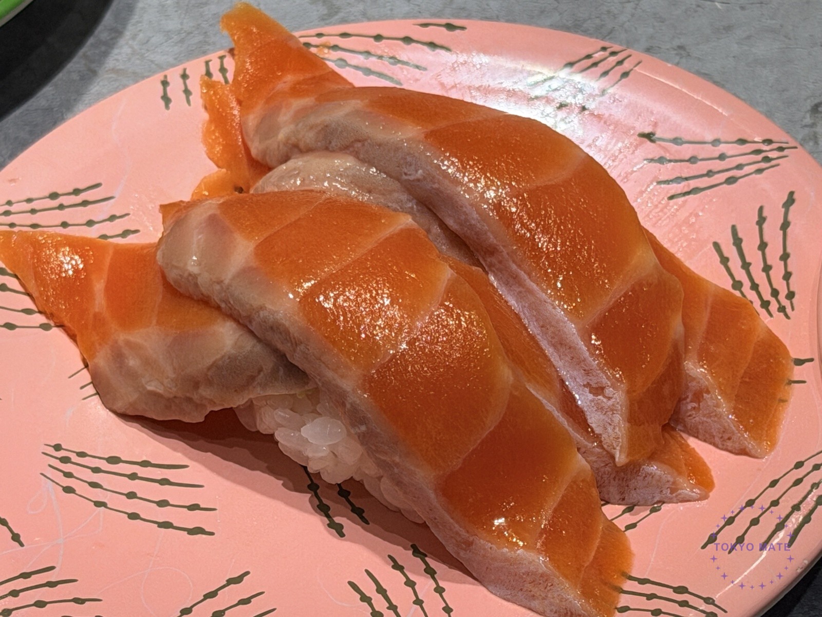 Nemuro Hanamaru nikaidate salmon with the rice hidden under the fish