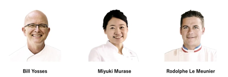 New York Perfect Cheese brand supervisors Bill Yosses, Miyuki Murase, and Rodolphe Le Meunier
