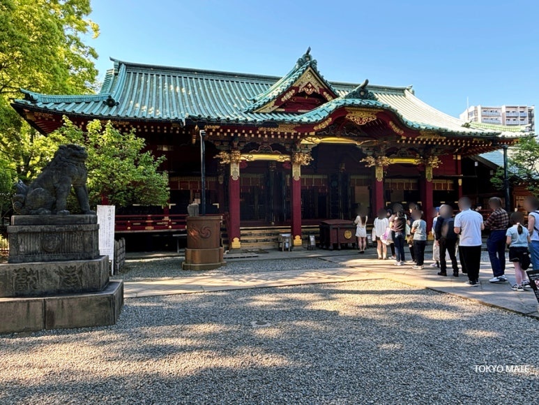 Nezu Shrine main hall Edo period 1706 Important Cultural Property