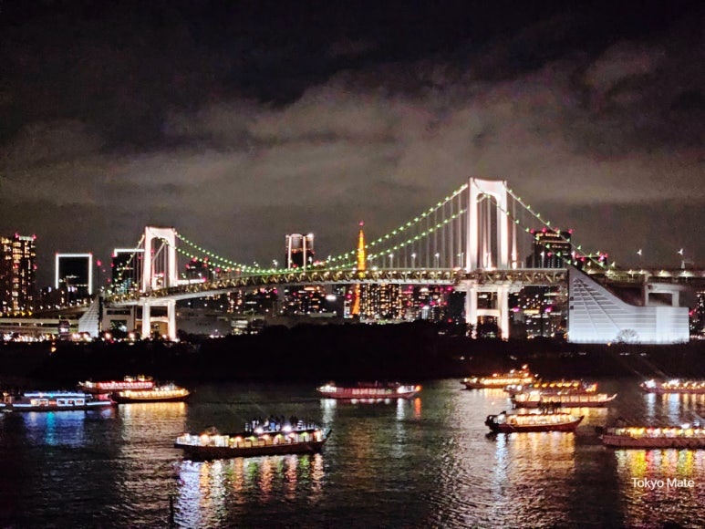 Rainbow Bridge from Odaiba Seaside Park