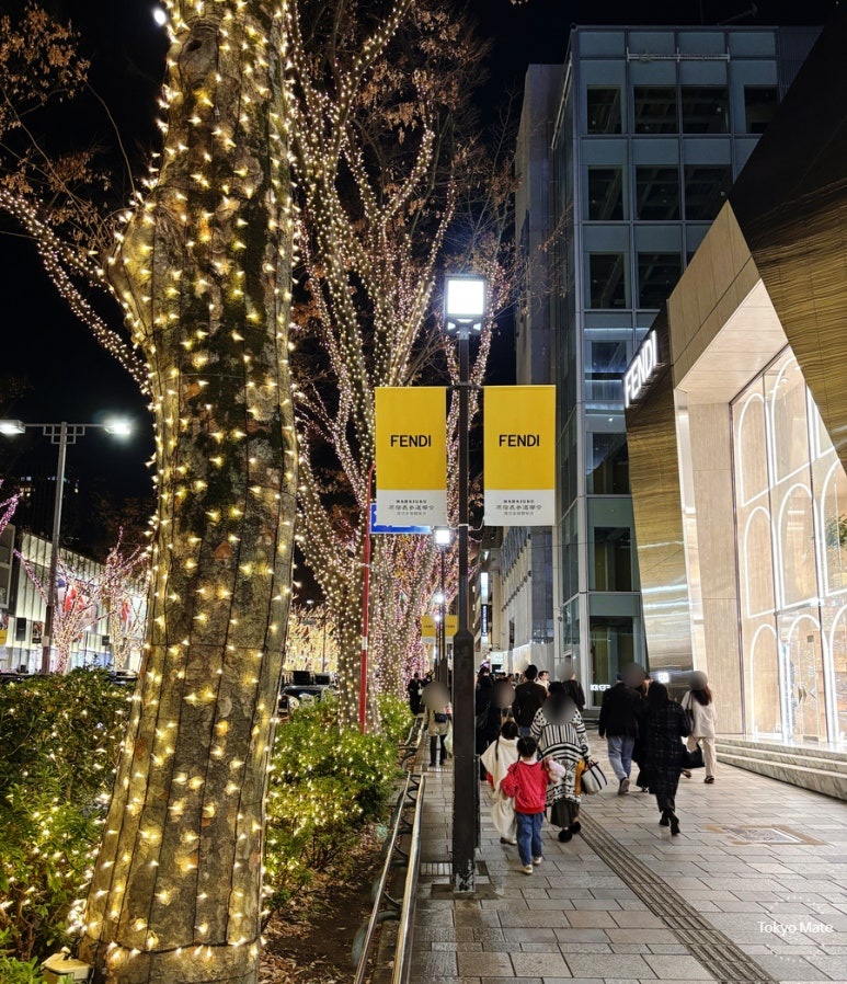 Omotesando Illumination photo spot FENDI flag & store