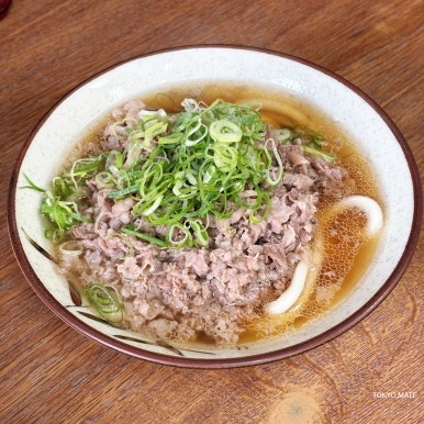 Niku udon at Chitose main store, 900 yen