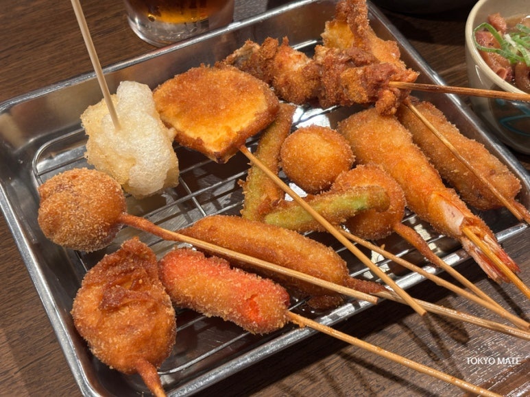 The Hozenji set at Kushikatsu Daruma Namba main store