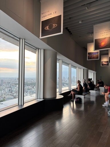 Enjoying a leisurely break at the observatory