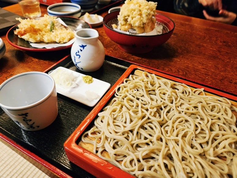 Sarashina Horii mori soba and kakiage near Roppongi Hills