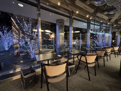 Seating area at the Share Lounge