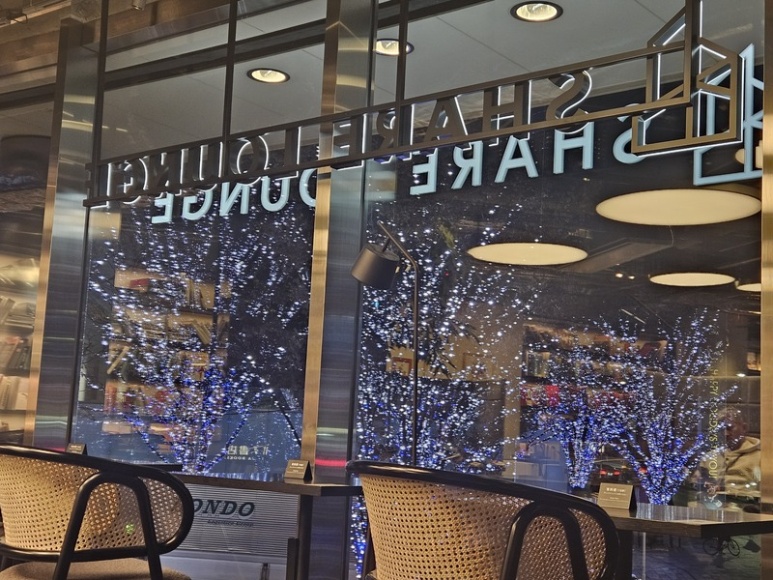 Keyakizaka Christmas illumination seen from the lounge