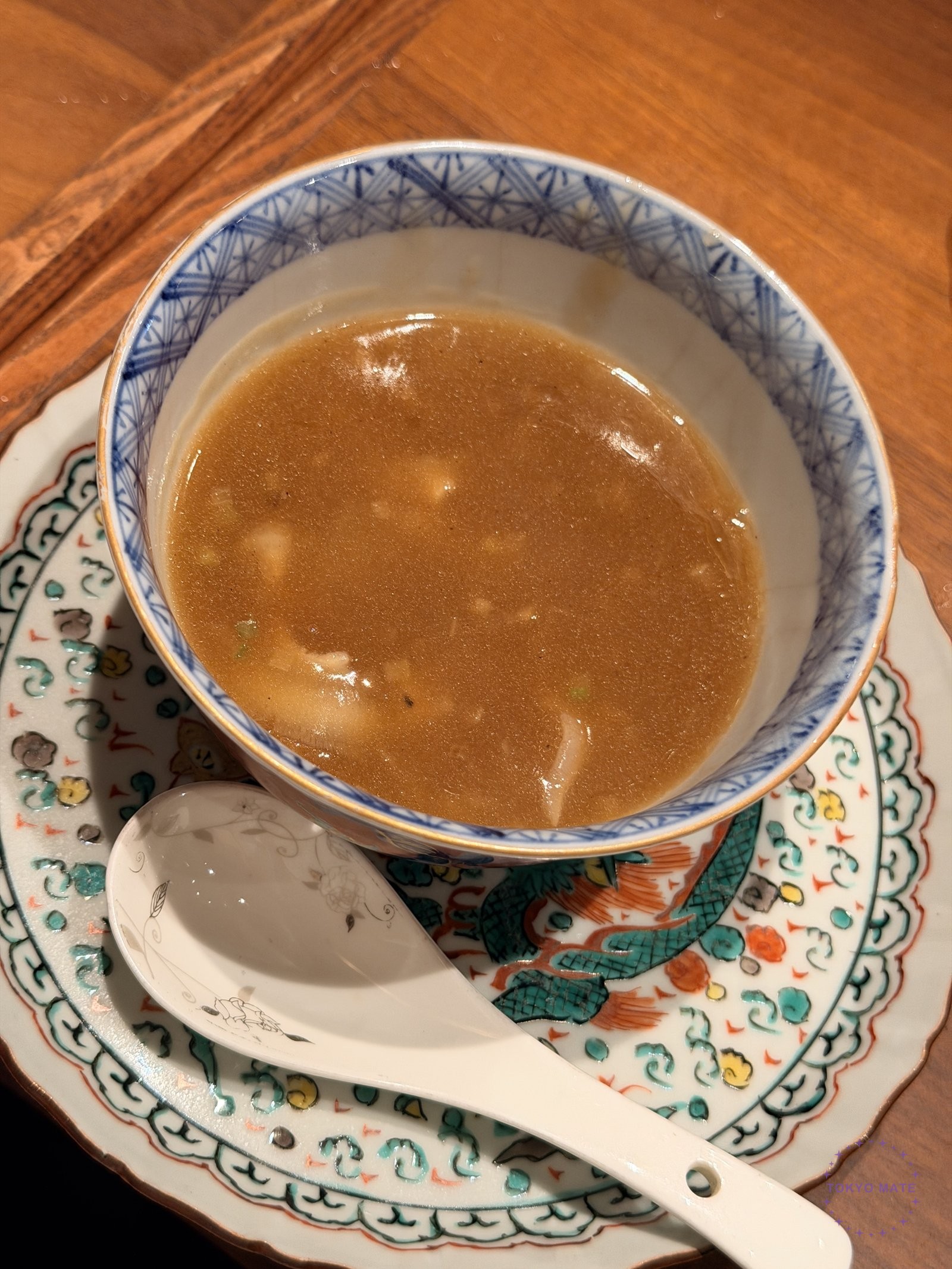 Collagen soup with a whole mini shark fin