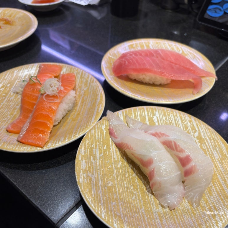 Katsumidori Shibuya tuna, salmon, and sea bream sushi plate