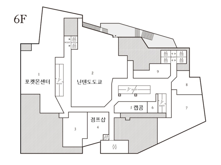 渋谷パルコ6階フロアマップ