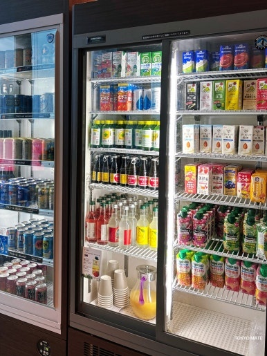 Drink machines at the Shibuya Tsutaya Share Lounge