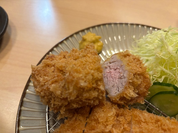 Close-up of Horiichi kurobuta tonkatsu