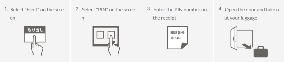 Shinjuku Station coin locker touch panel payment and IC card usage