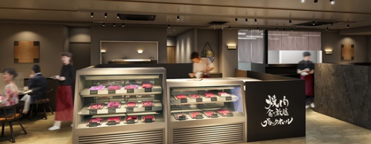 和牛焼肉ブラックホール新宿三丁目店肉铺式展示柜和牛部位