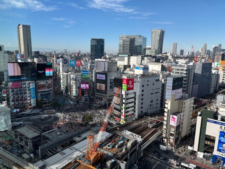Shibuya Scramble Square 11F Tsutaya Starbucks view