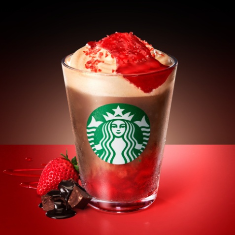 Starbucks Valentine Strawberry Chocolate Frappuccino official image