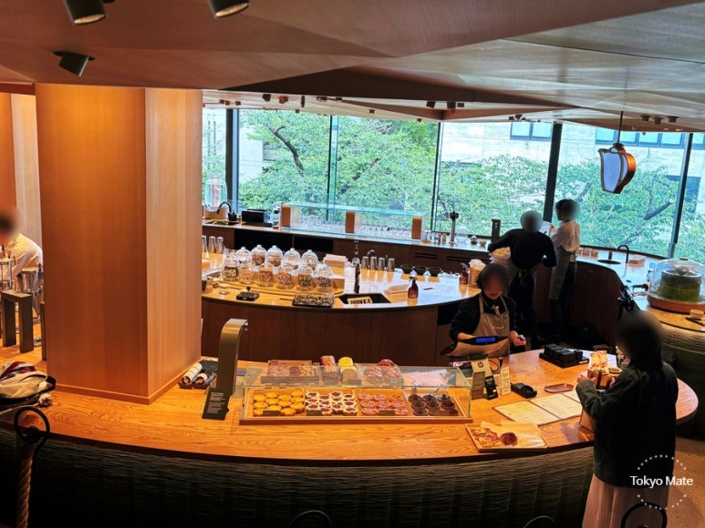 The stylish interior of the 2F Teavana bar