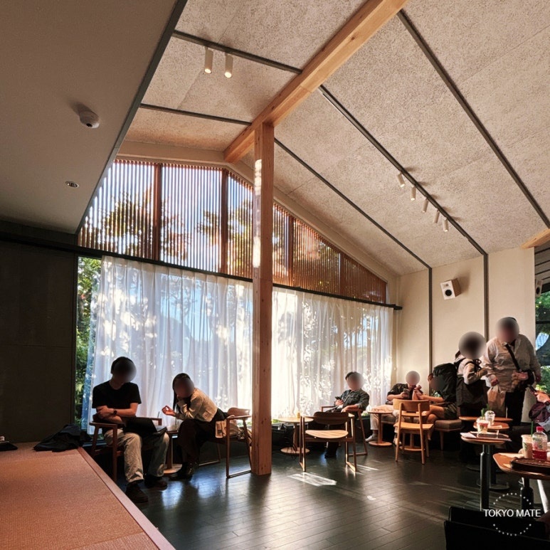 Wooden gallery interior designed by HAGISO at Starbucks Yanaka Gotenzaka