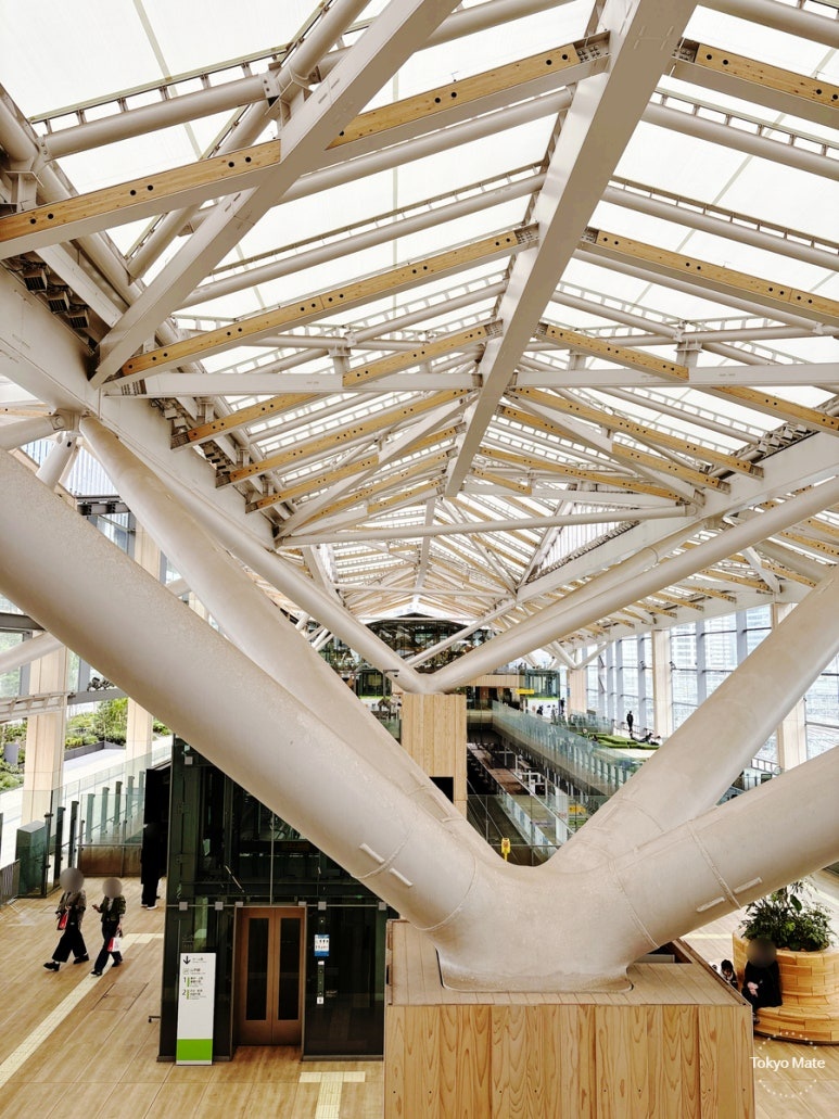 Takanawa Gateway Station interior glass structure and open design