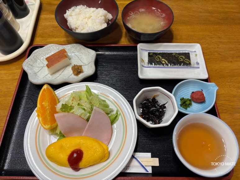 Set-meal breakfast at Murodo Sanso